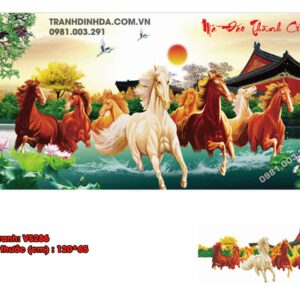 Tranh đính đá Mã Đáo Thành Công VS286 kích thước 120cm x65cm