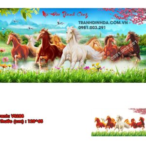 Tranh đính đá Mã Đáo Thành Công VS288 kích thước 120cm x65cm