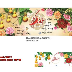 Tranh đính đá thư pháp Chữ Phát VS317 kích thước 100x43cm