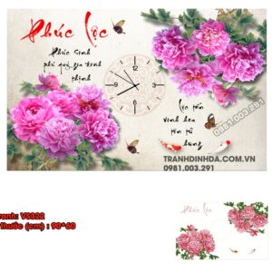 Tranh đính đá Chữ Phúc Lộc VS322 kích thước 90cm x 60cm