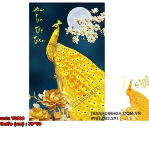 Tranh đính đá Phúc Lộc Thọ Toàn VS330 kích thước 76cm x 50cm