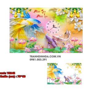 Tranh đính đá phát tài phát lộc VS345 kích thước 75cm x 50cm