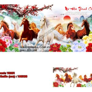 Tranh đính đá Mã Đáo Thành Công VS351 kích thước 180cm x85cm