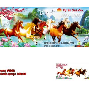 Tranh đính đá Mã Đáo Thành Công VS352 kích thước 120cm x53cm