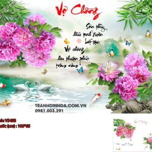 Tranh đính đá cao cấp Vợ Chồng VS458 Kích thước 100cm x 65cm