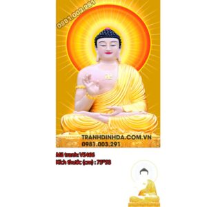 Tranh đính đá Phật tổ như lai VS466 kích thước 75cm x 53cm