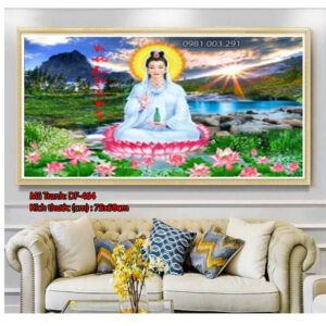 Tranh đính đá Phật Quan Âm DF464 kích thước 75cm x 50cm