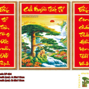 Tranh đính đá Cửu Huyền Thất Tổ DF624 kích thước A: 50cm x 115cm; B: 65x115 cm