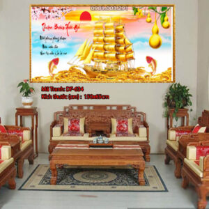 Tranh đính đá thuận buồm xuôi gió DF634 kích thước 150cm x 65cm