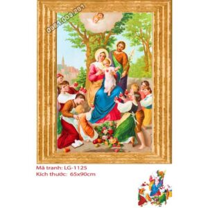 Tranh đính đá Gia Đình Chúa LG-1125 kích thước 65cm x90cm