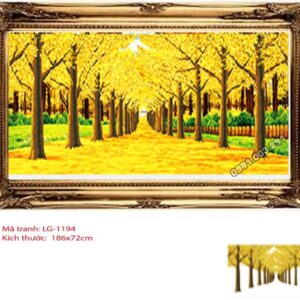 Tranh đính đá Con Đường Mùa Thu LG-1194 kích thước 186cm x 72cm