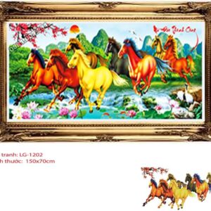 Tranh đính đá mã đáo thành công LG-1202 kích thước 150cm x 70cm