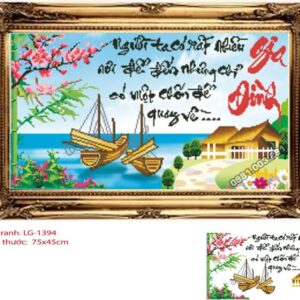 Tranh đính đá Gia Đình LG-1394 kích thước 75cm x 45cm