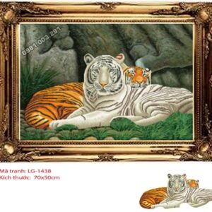 Tranh đính đá Mãnh hổ LG-1438 kích thước 70x50cm