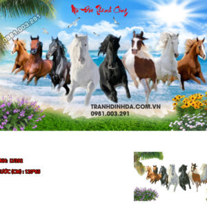 Tranh đính đá mã đáo thành công LV392 kích thước 120cm x 65cm