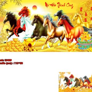 Tranh đính đá Mã đáo thành công LV409 kích thước 113cm x 50cm