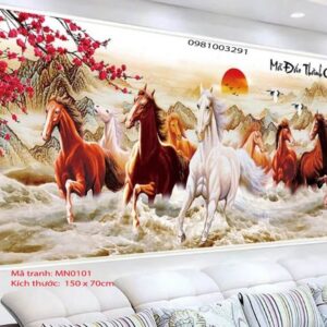 Tranh thêu chữ thập Mã Đáo Thành Công MN0102 Kích thước 200cmx90cm