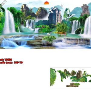 Tranh đính đá Non Nước Hữu Tình VS302 kích thước 150cm x 70cm