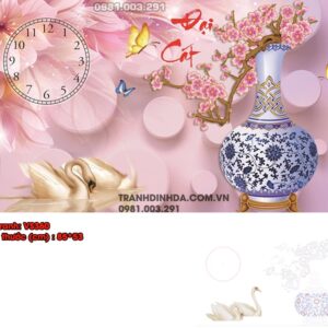 Tranh đính đá Đồng Hồ Đại Cát VS360 kích thước 85cm x 53cm