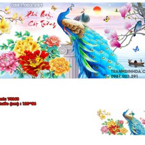 Tranh đính đá Phú Quý Cát Tường VS363 kích thước 120cm x 56cm