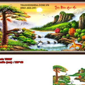Tranh đính đá cao cấp Thiên nhiên giao hòa VS387 kích thước 120x60cm