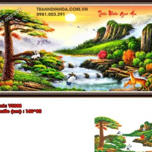 Tranh đính đá cao cấp Thiên nhiên giao hòa VS388 kích thước 160x85cm