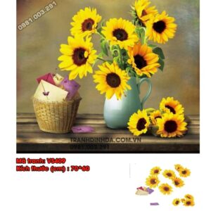 Tranh đính đá Hoa Hướng Dương VS409 kích thước 70cm x 60cm