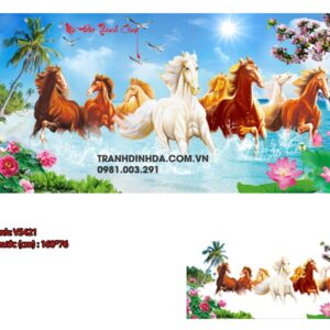 Tranh đính đá Mã Đáo Thành Công VS421 kích thước 160cm x 76cm