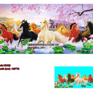 Tranh đính đá Mã Đáo Thành Công VS423 kích thước 160cm x 76cm