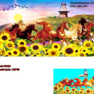 Tranh đính đá Mã Đáo Thành Công VS424 kích thước 120cm x 65cm