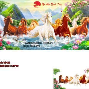 Tranh đính đá Mã Đáo Thành Công VS426 kích thước 120cm x 60cm