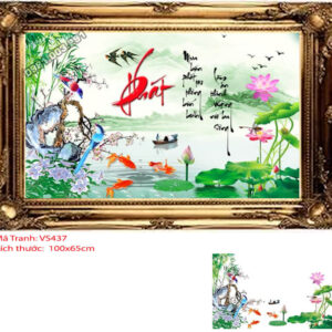Tranh đính đá thư pháp Chữ Phát VS437 kích thước 100x65cm