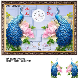 Tranh đính đá Phú Quý Cát Tường VS499 kích thước 70cm x 47cm