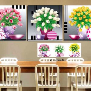 Bộ tranh treo cầu thang ba bức lv283-lv284-lv285 kích thước 60cm x 60cm