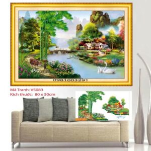 Tranh đính đá Tổ Ấm Hạnh Phúc VS083 kích thước 80cm x 50cm