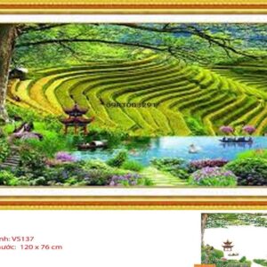 Tranh đính đá Thiên nhiên diệu kỳ VS137 kích thước 120cm x 76cm