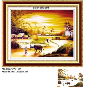 Tranh đính đá Chiều hoàng hôn vs159 kích thước 70cm x 54cm
