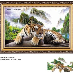 Tranh đính đá Mãnh hổ VS238 kích thước 80x53cm
