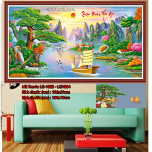 Tranh đính đá thuận buồm xuôi gió LG-1084 kích thước 150cm x 75cm