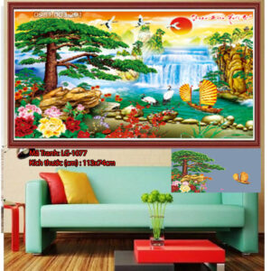 Tranh đính đá thuận buồm xuôi gió LG-1077 kích thước 113cm x 74cm
