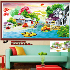 Tranh đính đá Gia Đình LG-1182 kích thước 80cm x 45cm