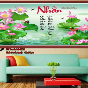Tranh đính đá Chữ Nhẫn LG-1528 kích thước 100cm x 50cm