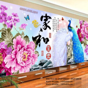 Tranh thêu chữ thập Vợ Chồng ZGF0804 Kích thước 195cmx85cm