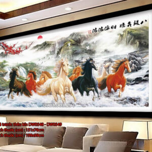 Tranh thêu chữ thập Mã Đáo Thành Công DW0549 Kích thước 151cmx76cm