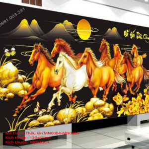 Tranh thêu chữ thập Mã Đáo Thành Công MN0064 Kích thước 130cmx65cm