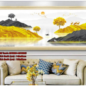 Tranh thêu chữ thập Sơn thủy hữu tình MH0865 Kích thước 195x82cm