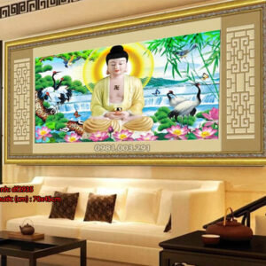 Tranh đính đá Phật A Di Đà DF2935 kích thước 70cm x 45cm