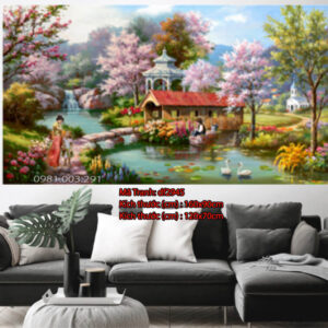 Tranh đính đá mùa xuân ấm áp DF2946 kích thước 120x70cm