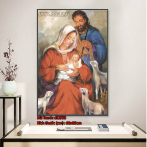 Tranh đính đá Gia Đình Chúa DF2953 kích thước 60cm x85cm