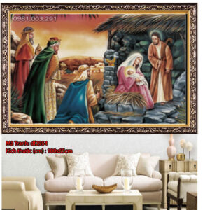 Tranh đính đá Gia Đình Chúa DF2954 kích thước 100cm x65cm